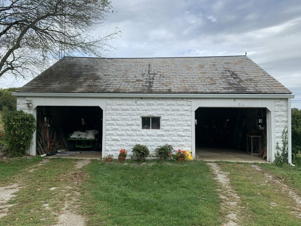 The same detached garage after K-Guard was installed