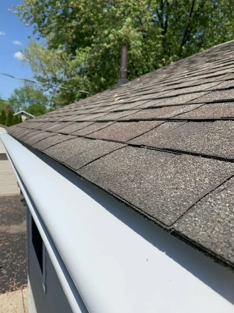 K-Guard hood running along the shingle edge