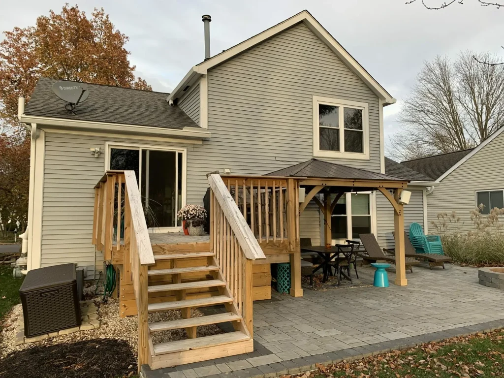 Back deck and roofline with K-Guard gutters